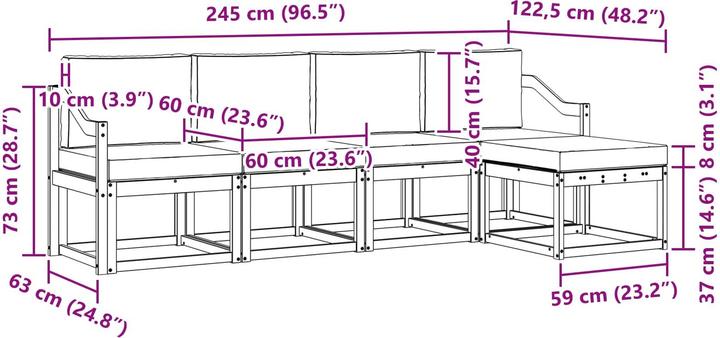 Produktbild vidaXL Gartenmöbel