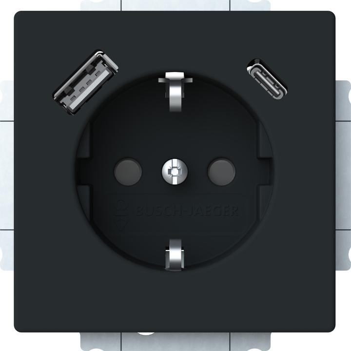Actual product image Busch-Jaeger BUSC USB socket outlet SCHUKO