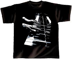 Produktbild Rock You T-Shirt schwarz Piano Hands L (L)