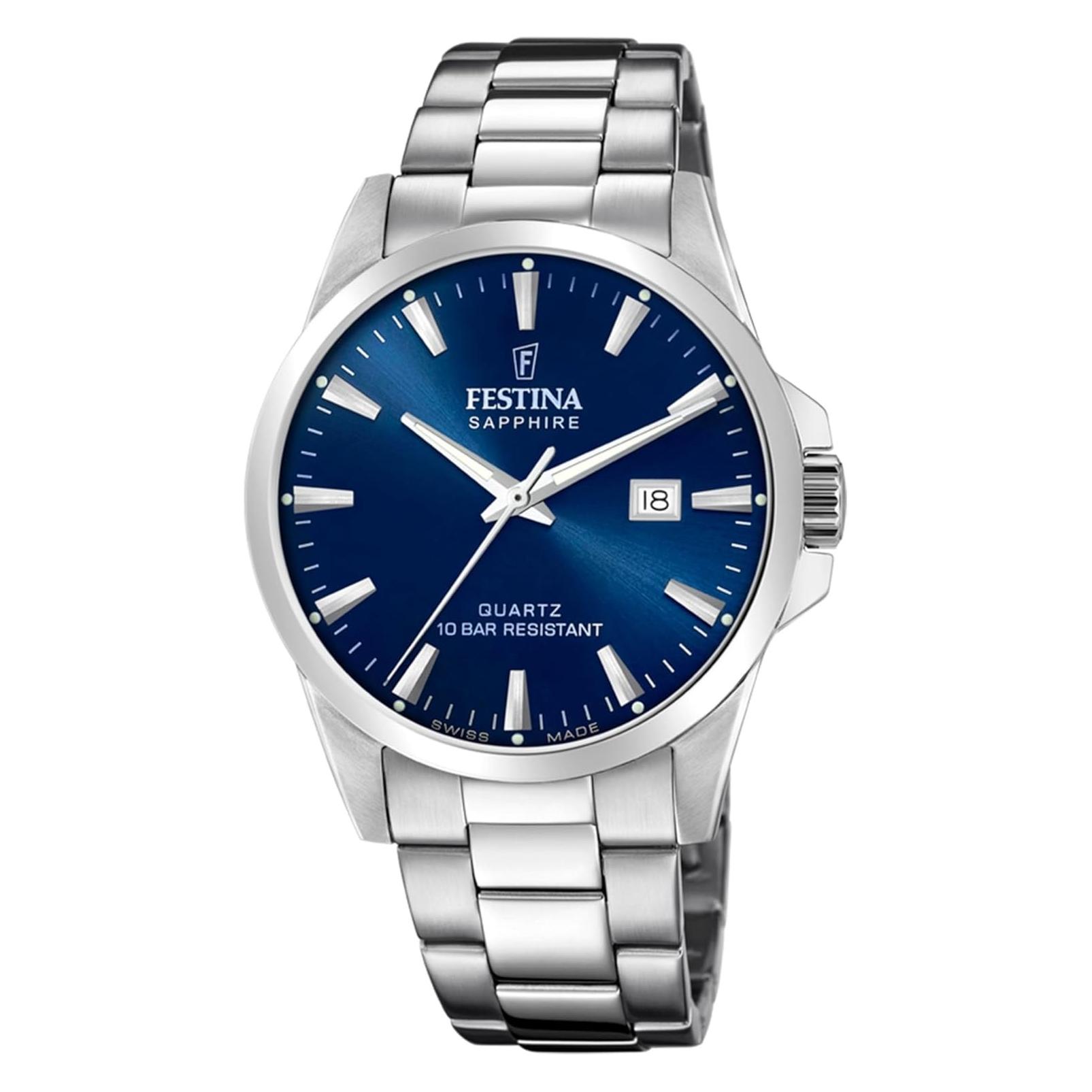 Festina, Armbanduhr, F20024/3, Silber, (Analoguhr, 41 mm)