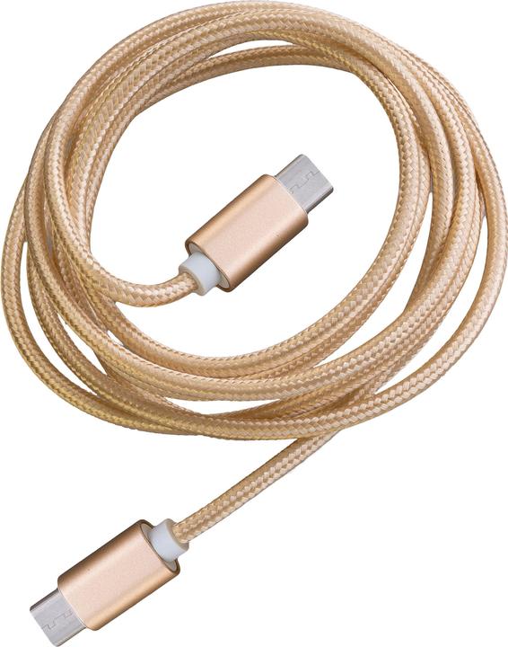 Peter Jäckel FASHION 1.5m Data Cable Gold Type-C/ Type-C with sync and charge function (1.50 m, USB 3.2 Gen 1)