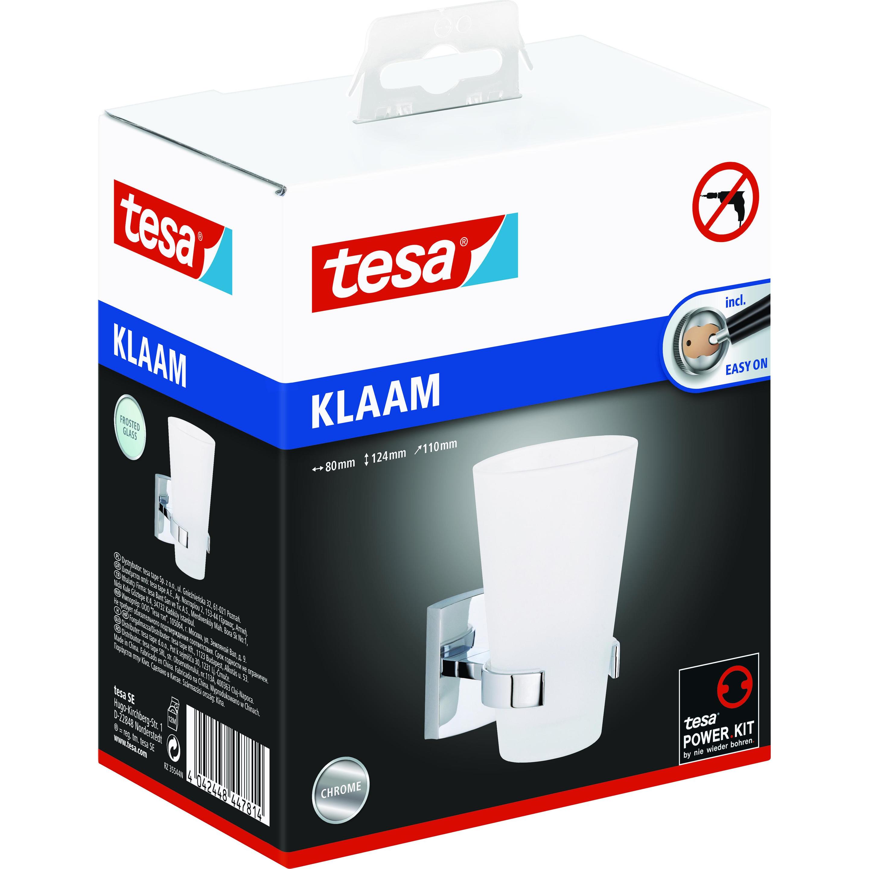 Thumbnail - tesa, Zahnputzbecher, KLAAM Zahnputzbecher inkl. Klebelösung ohne Bohren