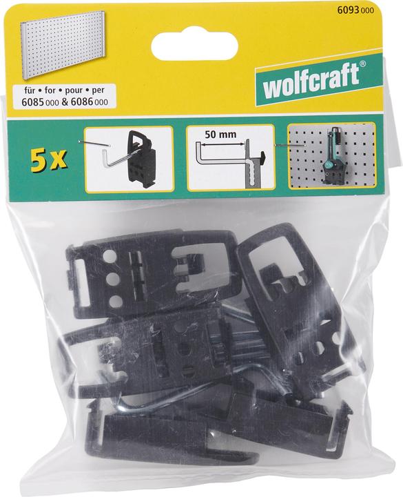 Produktbild wolfcraft wolfcraft 5 Lochwand-Einzelhaken 30mm WSS