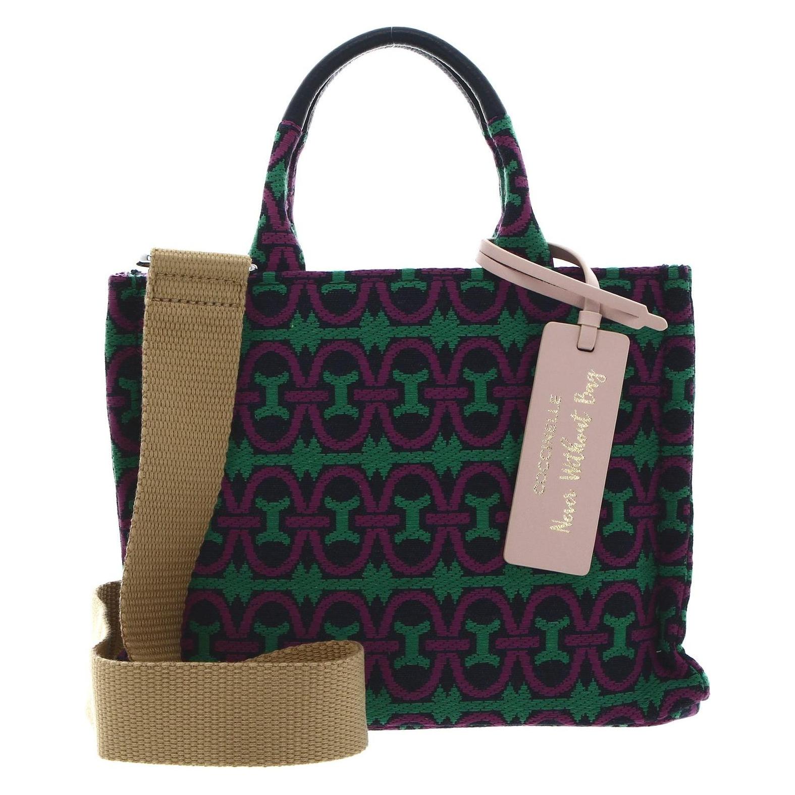 Coccinelle, Damen, Handtasche, Never Without Bag Monogra Handbag Jaquard Fabric, Mehrfarbig