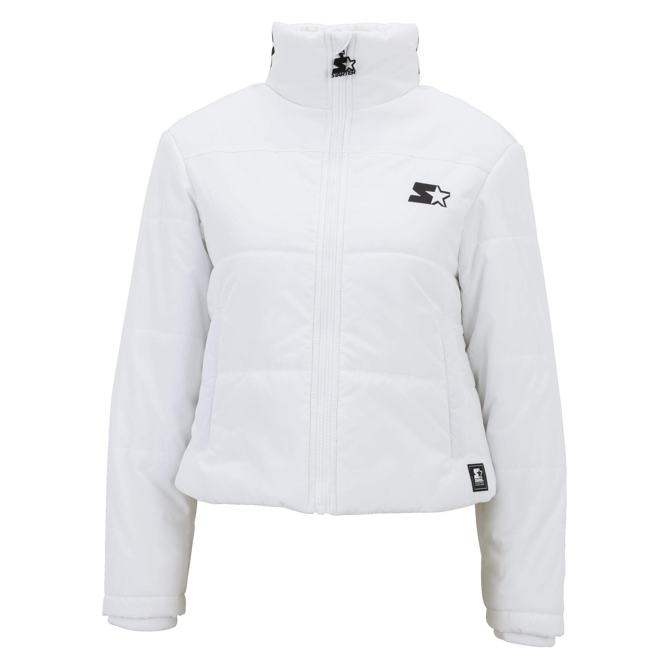 Starter, Damen, Winterjacken, Ladies Logo Puffer Jacket - 14969, Weiss, (L)