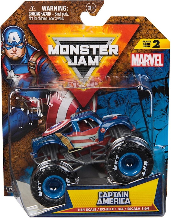 Immagine prodotto Monster Jam Confezioni singole Marvel 1:64 - Capitan America