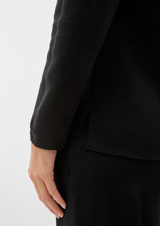 Produktbild s.Oliver Strickpullover Strickhoodie mit geschlitztem Saum (32)