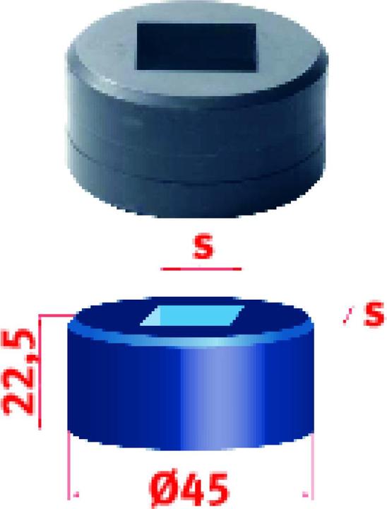 Actual product image Metallkraft Square die no. 45 16.2 mm