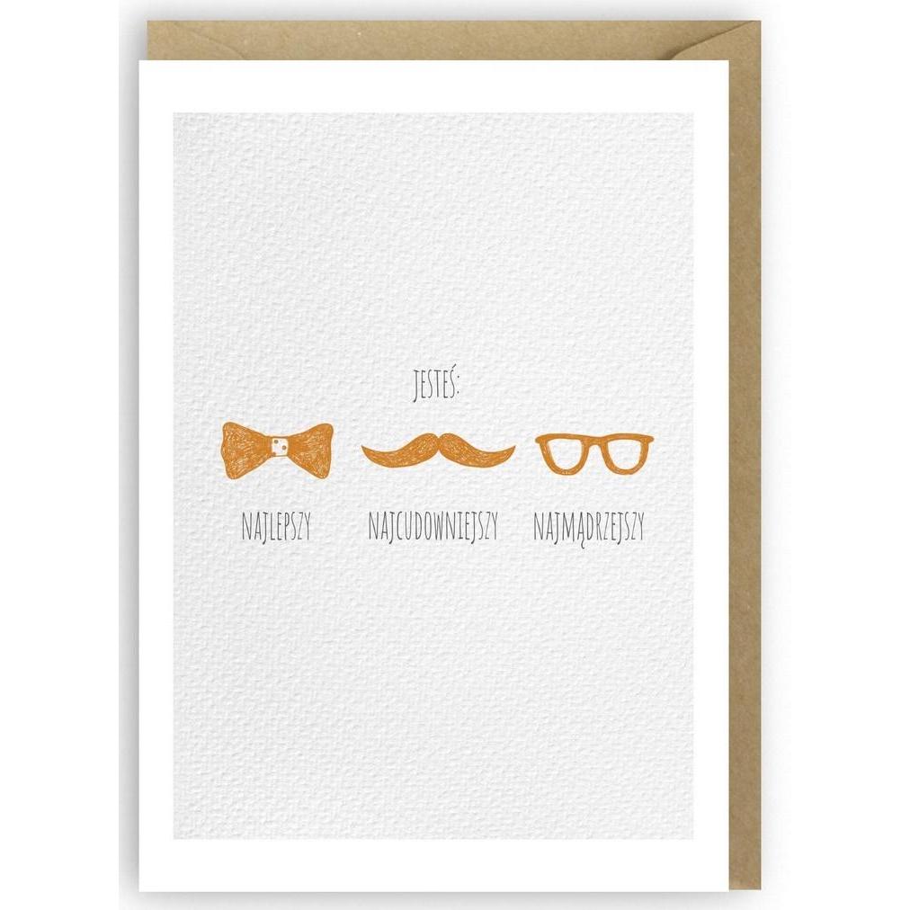 Cardie, Biglietto di auguri + Carta da lettere, Du bist der Beste, die klügste Karte K057