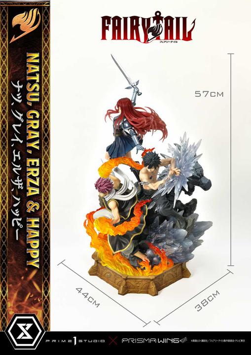 Image du produit Prime 1 Studio FAIRY TAIL -Natsu, Gray, Erza, Happy -Statue Del. Bonus Vers. 1/7 57cm