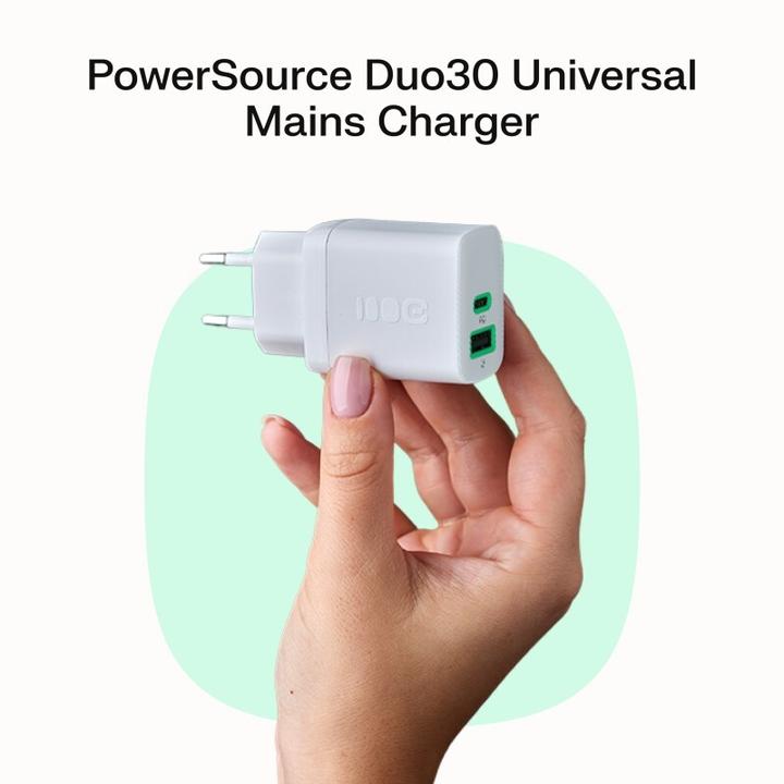 Actual product image GreenCell Charger Green cell Lādētājs PowerSource Solo30 30W White (30 W, 1 portion)