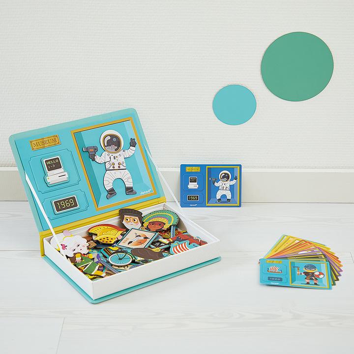 Actual product image Janod Magnet book history (German)