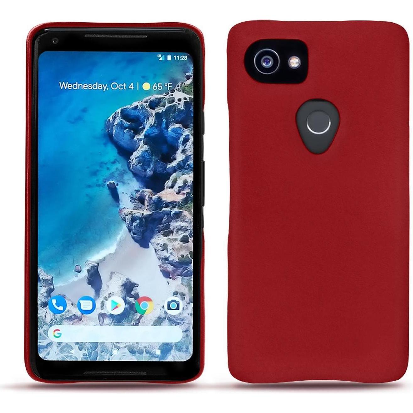 Noreve Lederschutzhülle (Google Pixel 2 XL), Smartphone Hülle, Rot