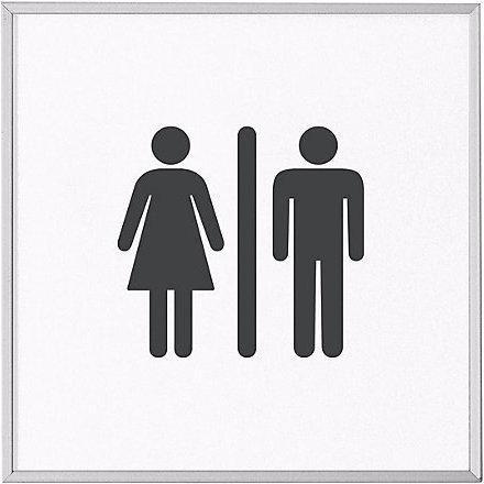 Produktbild Moedel MADRID Silver Line™ Türschild, Piktogramm HxB 120x120 mm, WC allgemein