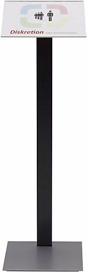 Actual product image Moedel MADRID Silver Line™ information stand, interchangeable module for portrait or (A4)