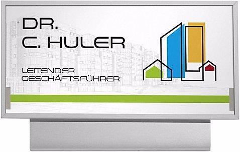 Produktbild Moedel MADRID Silver Line™ Tischaufsteller, Format 75,5x150,5 mm, mit Filzgleiter