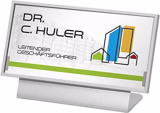 Produktbild Moedel MADRID Silver Line™ Tischaufsteller, Format 75,5x150,5 mm, mit Filzgleiter