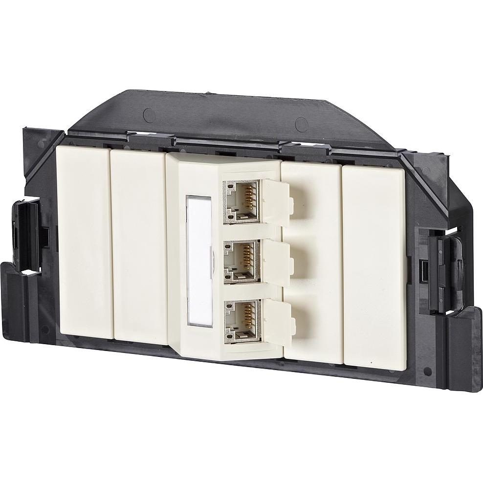 Metz Connect, Steckdose, 130B11S30201-E - RJ-45 - 6a - Schwarz - Weiss - 1 Stück(e)