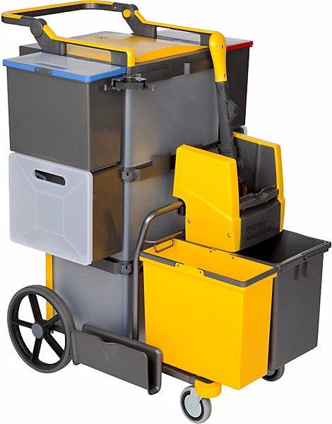 Produktbild Vermop Reinigungswagen SHOPSTER TREPPE SPRINT, 830x700x1000 + H-verstellb. Schiebegriff