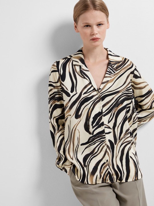 Actual product image Selected Femme Satin Print Hemd (40)