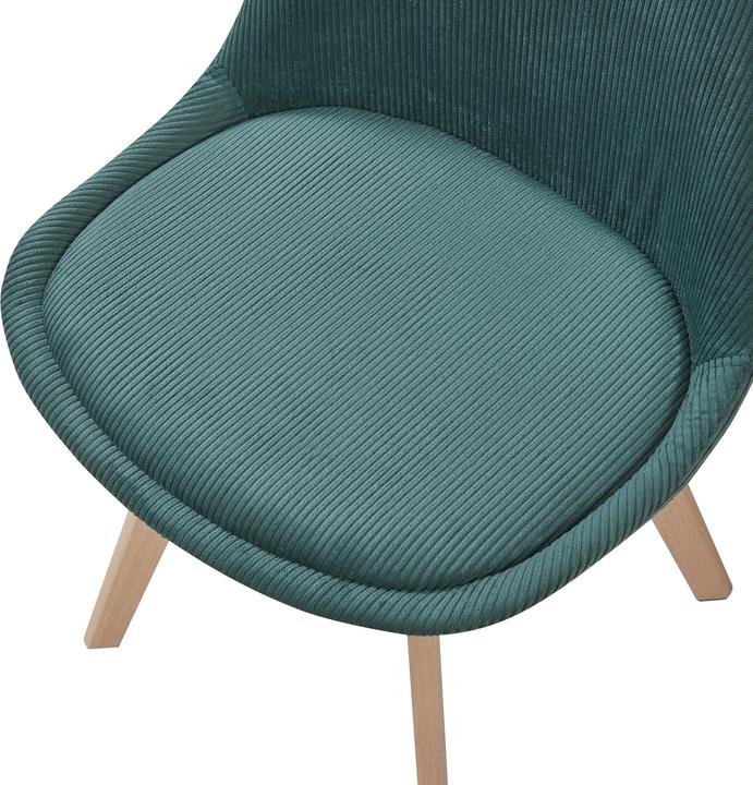 Produktbild En.Casa Esszimmerstuhl Fläten 2er Set Cord Dunkelgrün