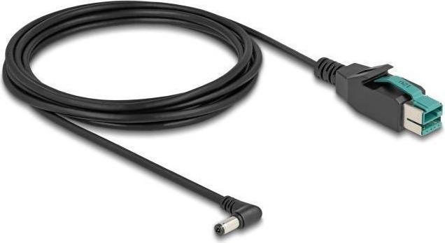 Actual product image Delock PoweredUSB cable 12 V plug to DC 5.5 x 2.1 mm angled plug 3 m (3 m)