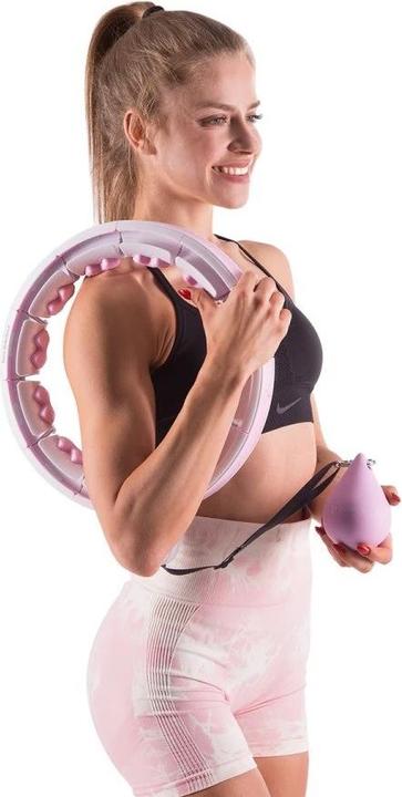Image du produit HMS HHW06 Rose HULA HOOP AVEC POIDS + BOUTEILLES (40 cm, 400 g)