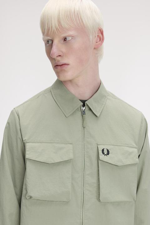 Actual product image Fred Perry Utility overshirt in ripstop (XL)