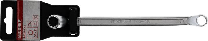 Actual product image Gedore Red red Double-ended ring spanner, SW 10 x 11 mm, L 198 mm, chrome vanadium steel, silver (10 mm, 11 mm)