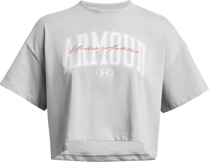Actual product image Under Armour Womens/Ladies Wordmark Heavyweight Crop T-Shirt (36)
