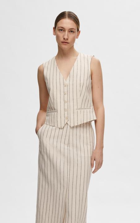 Actual product image Selected Pinstripe waistcoat