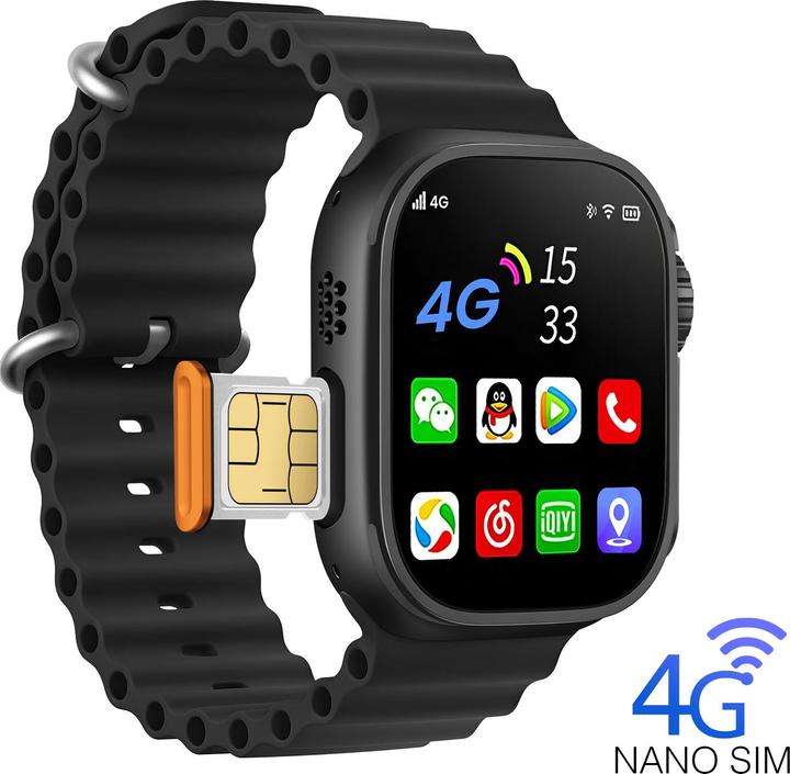 Actual product image Hoco Other Computer Accessory Smartwatch 1,96" TFT 4G with call function DYD01 black (49 mm, 4G)