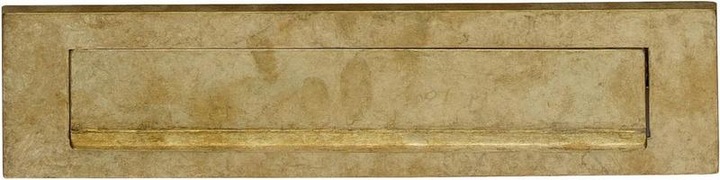 Produktbild Intersteel Briefkasten Briefeinwurf rechteckig Messing BxH 325/77 mm messing natur mit Klappe + Öffn