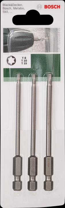 Productafbeelding Bosch Zubehör Torx bit Toebehoren E 6,3 3 S (T8, T15, T10)