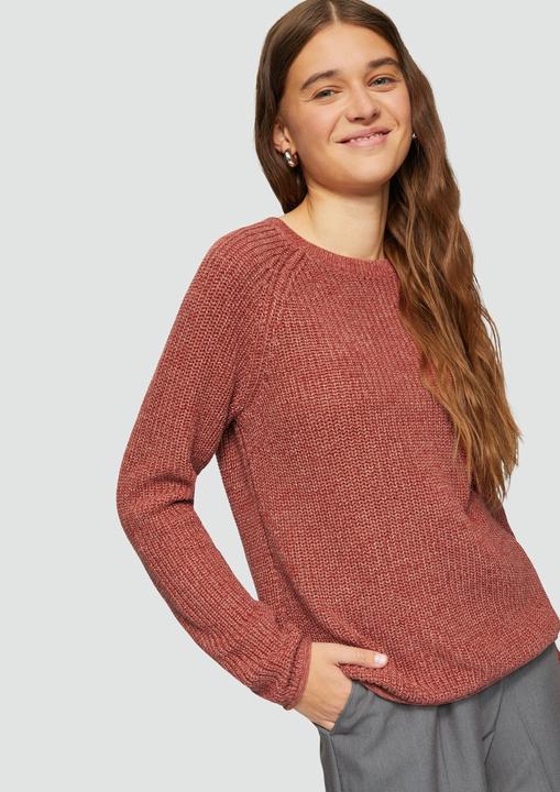 Produktbild S.Oliver Strickpullover Melierter Strickpullover mit Raglanärmeln (XL)