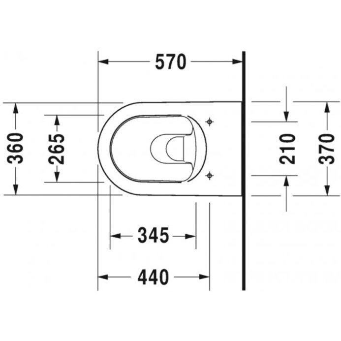 Thumbnail - Duravit, WC Deckel, Wand-WC ME by Starck Tiefspler wei ohne Beschichtung ohne WC-Sitz 2528090000