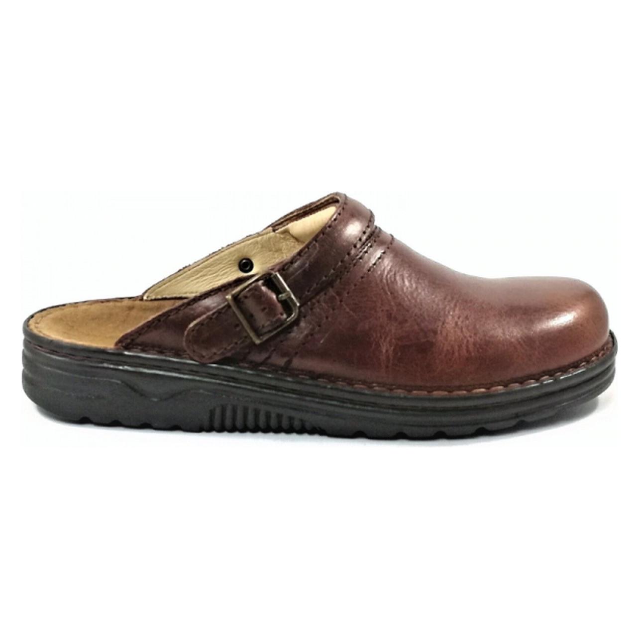 Walker Flex, Mannen, Pantoffels, 9565 Luxe Leren Muil Maat 45 Bruin, Bruin, (45)