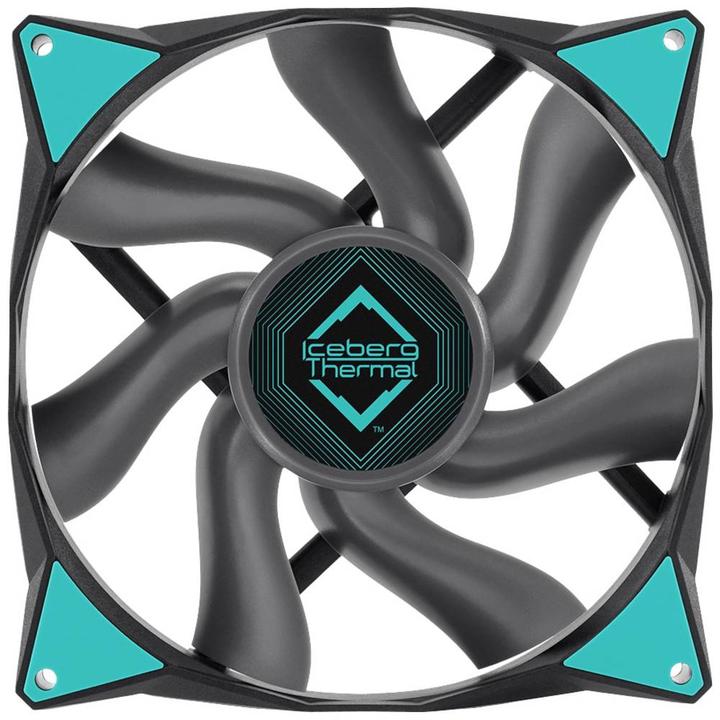Produktbild Iceberg Thermal IceGALE Computergehäuse Ventilator 14 cm Schwarz 1 Stück(e) (140 mm, 1 x)