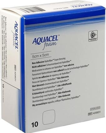 Immagine prodotto Aquacel Ag Schaumverband nicht-adhäsiv 5x5cm (10 x)