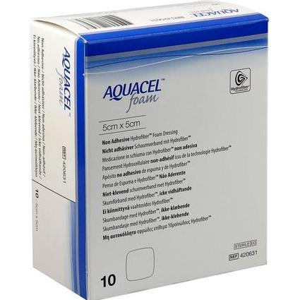 Aquacel Ag, Pflaster, Schaumverband nicht-adhäsiv 5x5cm (10 x)