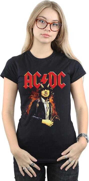 Image du produit AC/DC T-shirt en coton Femmes/Dames Angus Highway To Hell (L)