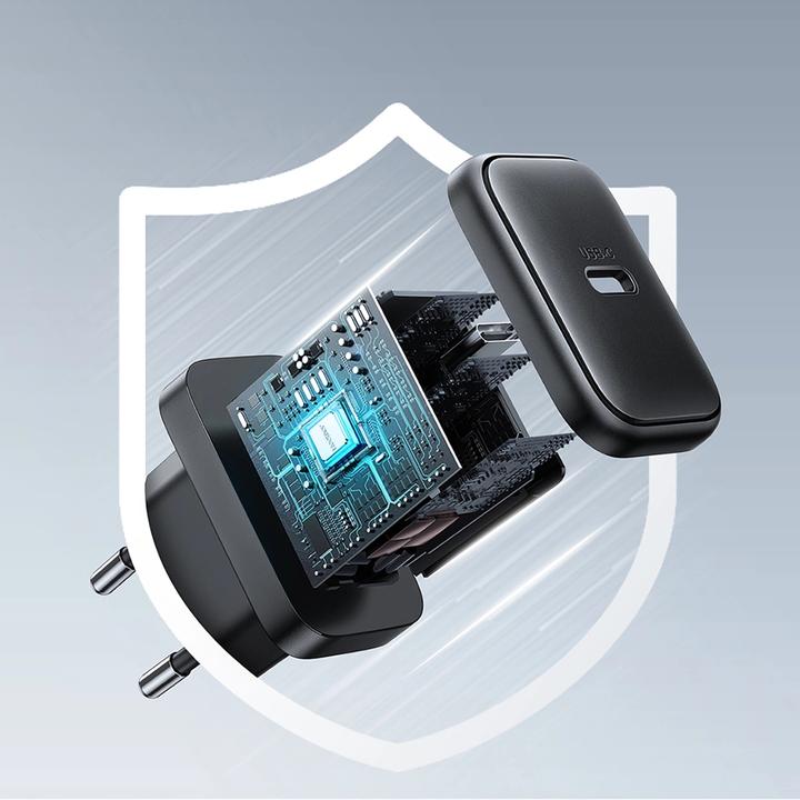 Actual product image Joyroom JR-TCF23 USB-C 25W SFC / PPS / PD network charger - black (25 W, 1 portion)