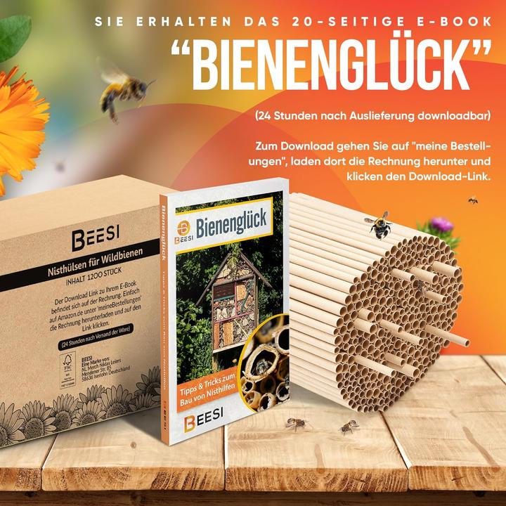 Actual product image Beesi Nisthülsen (Wild bees)