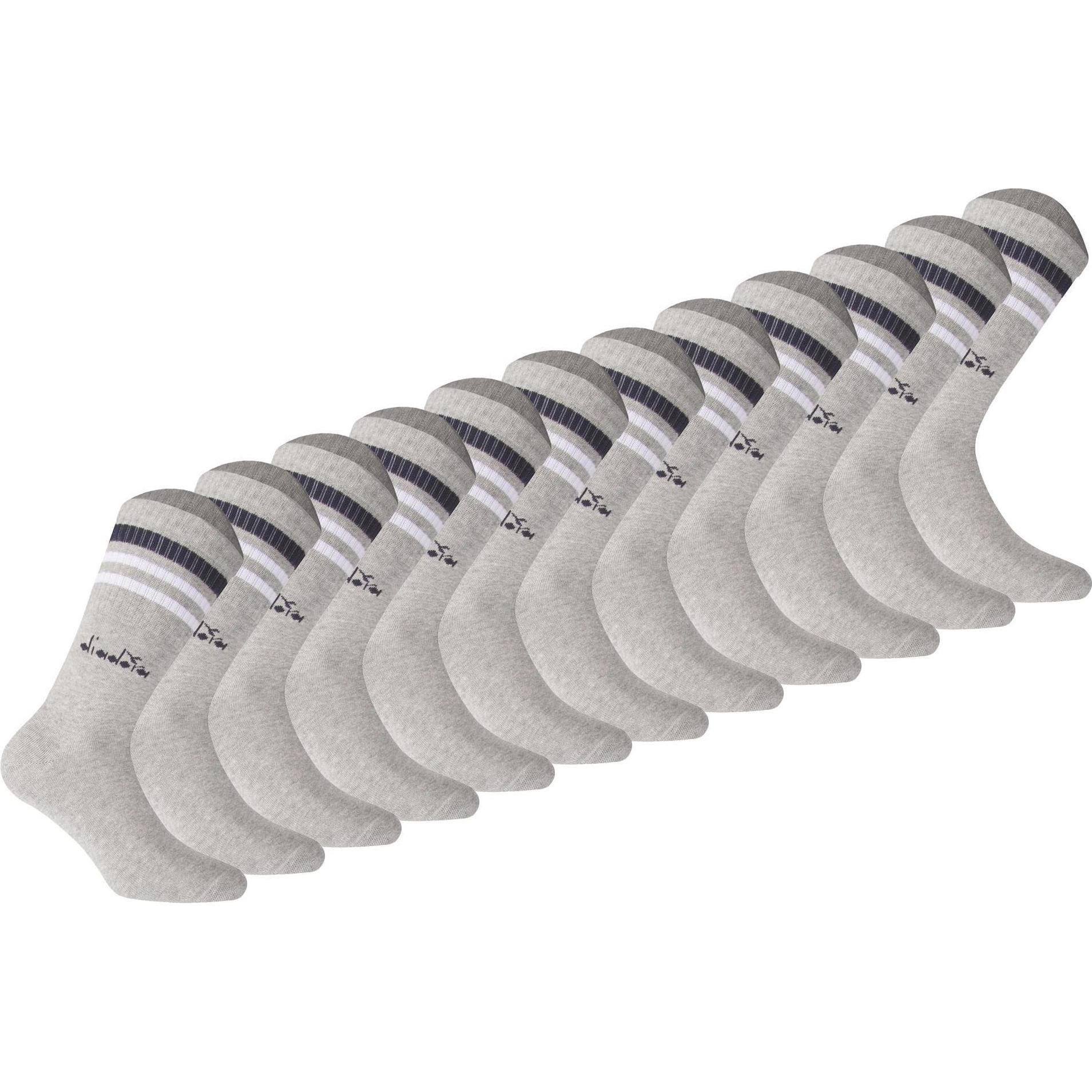 Diadora, Herren, Socken, Socken Casual Bequem sitzend, Grau, (12er Pack, 39 - 42)
