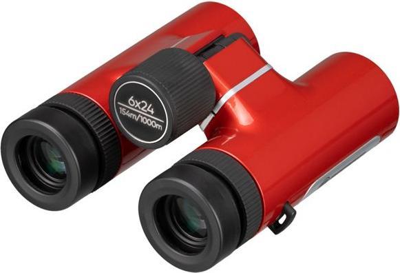 Image du produit Bresser Verrekijker - Spirit 6 x 24 - Rood - Licht en Compact - Ruim Gezichtsveld - (6x, 24 mm)