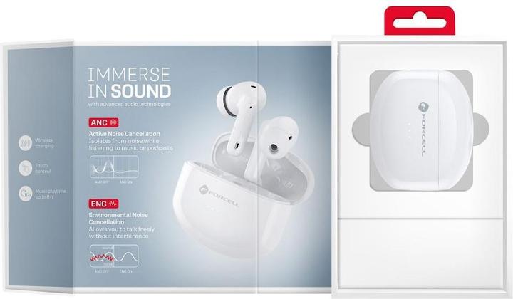 Actual product image Forcell TWS-FCL-BK, 8 hours duration (ANC, 8 h, Wireless)