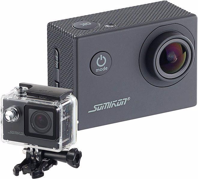Actual product image Somikon Entry-level 4K action cam incl. underwater housing (30p, Wi-Fi)
