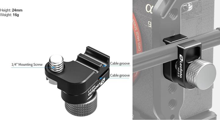 Actual product image Leofoto Kabelklemme AM-8-9 (Stand clamp)