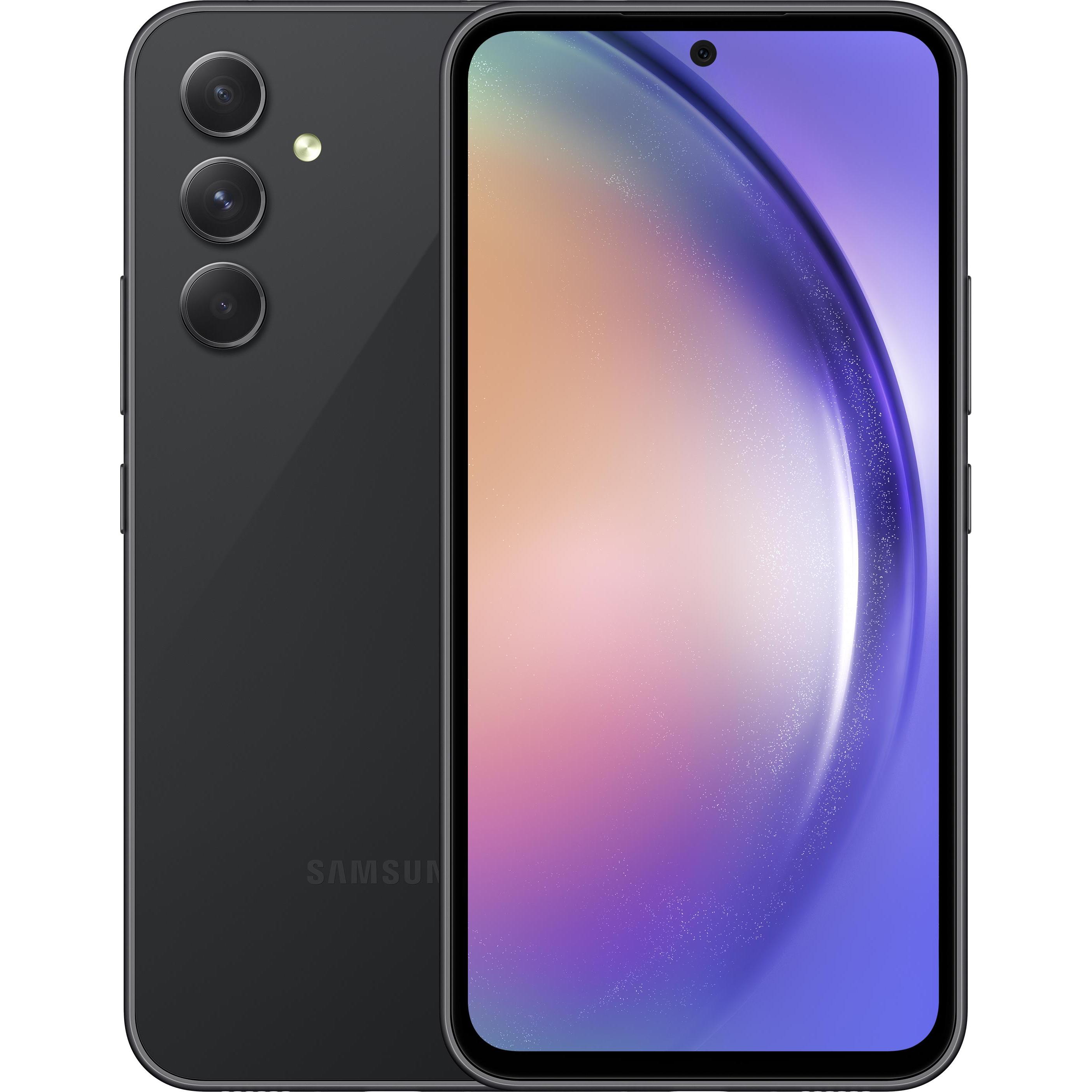 Samsung Galaxy A54 5G (128 GB, Awesome Graphite, 6.40", Dual SIM, 5G), Smartphone, Schwarz