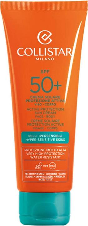 Actual product image Collistar CS Sun - Active Protection Sun Cream face & body SPF50+ (Suntan cream, SPF 50, 100 ml)